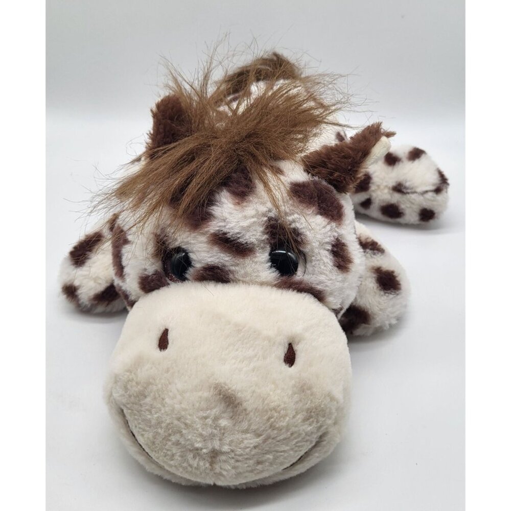 Floppy Lying Brown & White Spotted Horse Cuddle Plush Stuffed Animal